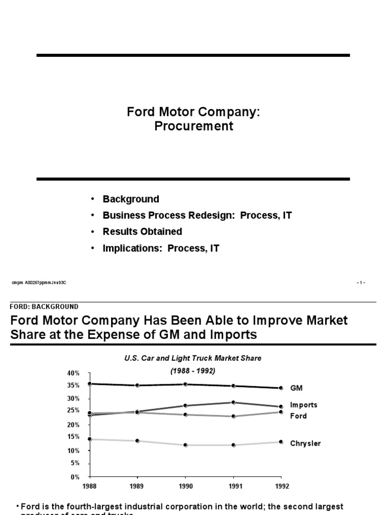 Ford Presentation PDF Accounts Payable Electronic Data Interchange