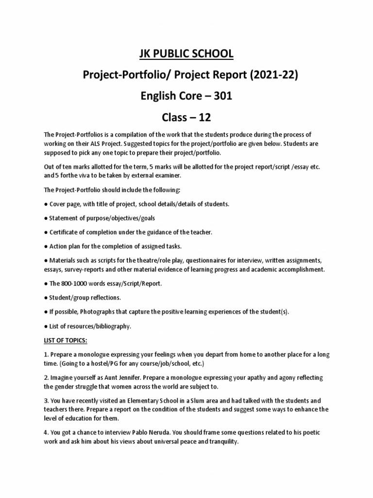 Project of Class 12 | PDF | Essays | Cognition