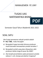 Tugas Uas Matematika Bisnis 2021 2022