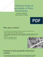 Nano-Sorbents Based On Polysaccharide in Water Remediation: By: Neil Dias, 18CHE139 Guide: Professor V.K. Rathod