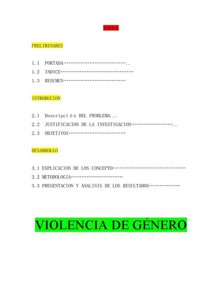 Informe sobre Violencia de Género | PDF | Violencia | Estudios de género