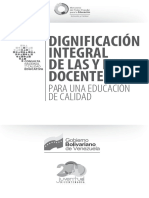Dignificacioìn Integral de Los y Las Docentes para Una Educacioìn de Calidad (Docentes) (Web)