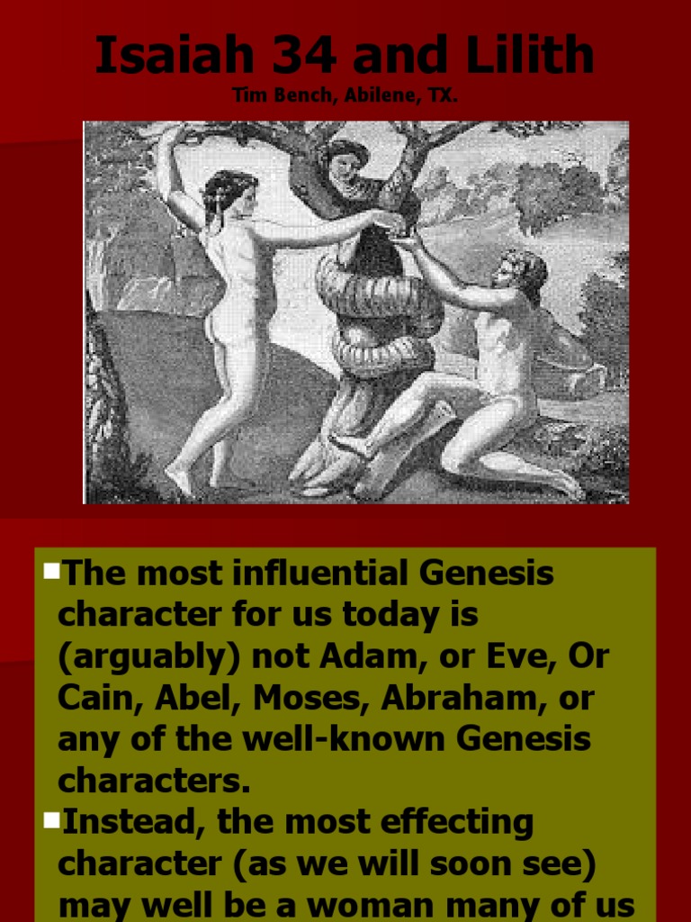 Lilith: From Adam's Mythological First Wife to Night Demon in Jewish ...