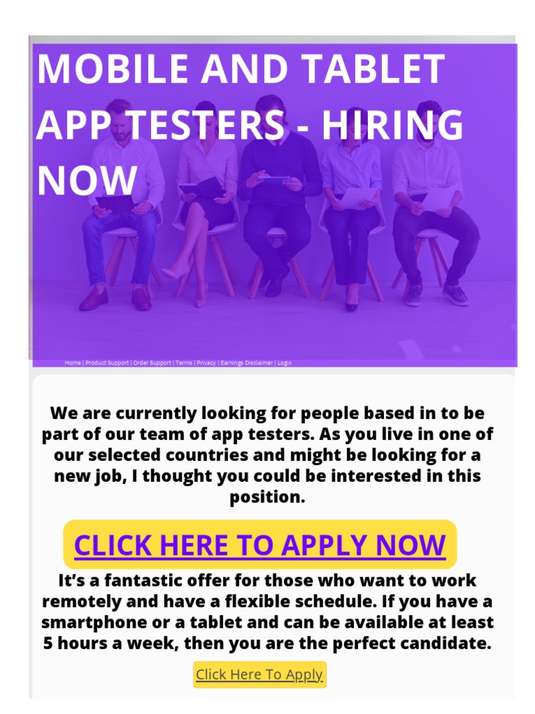 Hiring App Testers for Remote Work | PDF