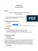 Project Report Line Access Control: Definition