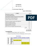 Lecture Plan MED - 529 (3 - 0 - 0) Sub: B.Tech (Mech, VIII Sem) / M.TECH (Mech. & MME) / JRF Session - 2021-2022 (Winter)