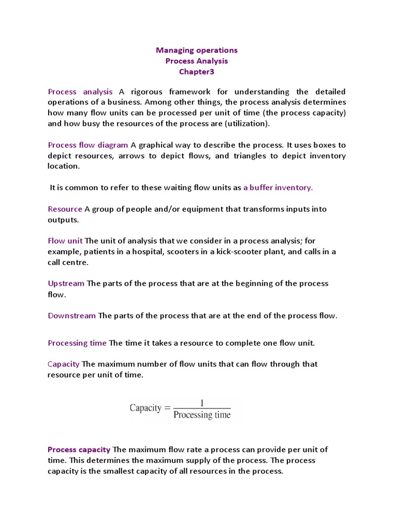 Process Analysis in Business Operations | PDF | Inventory | Resource