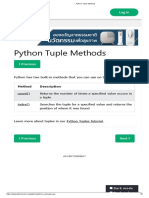 Python Tuple Methods