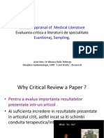 18. Critical Appraisal of Medical Literature - Dr. Delia Monica Teleman