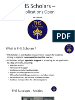 FHS Scholars Info - Application