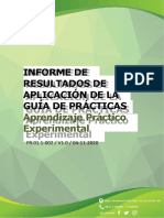 Informe de Resultados de Aplicación de La Guía de Prácticas: Aprendizaje Práctico Experimental
