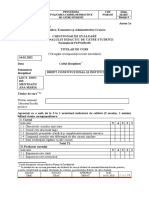 Formular Evaluarea Cadrelor Didactice de Catre Studenti - CURS - DR.C. SI INSTIT. POL. I - AN 1 - DR