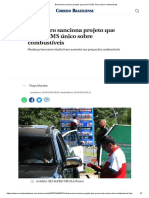Bolsonaro Sanciona Projeto Que Prevê ICMS Único Sobre Combustíveis