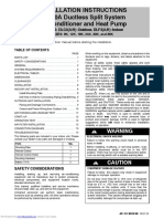 Installation Instructions R 410A Ductless Split System Air Conditioner and Heat Pump