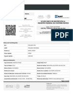 Acuse Único de Inscripción Al Registro Federal de Contribuyentes