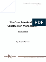 The Complete Guide To Construction Management: Course Manual