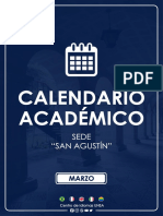 Calendario Academico Marzo San Agustín