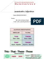 Demonstrative Adjectives: Curso: Ingles Tecnico