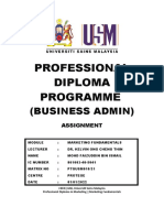 Professional Diploma Programme: (Business Admin)