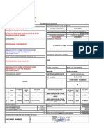 Commercial invoice for chocolate cream exports to Ivory Coast