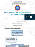 Estructura Organizacional de Una Empresa.