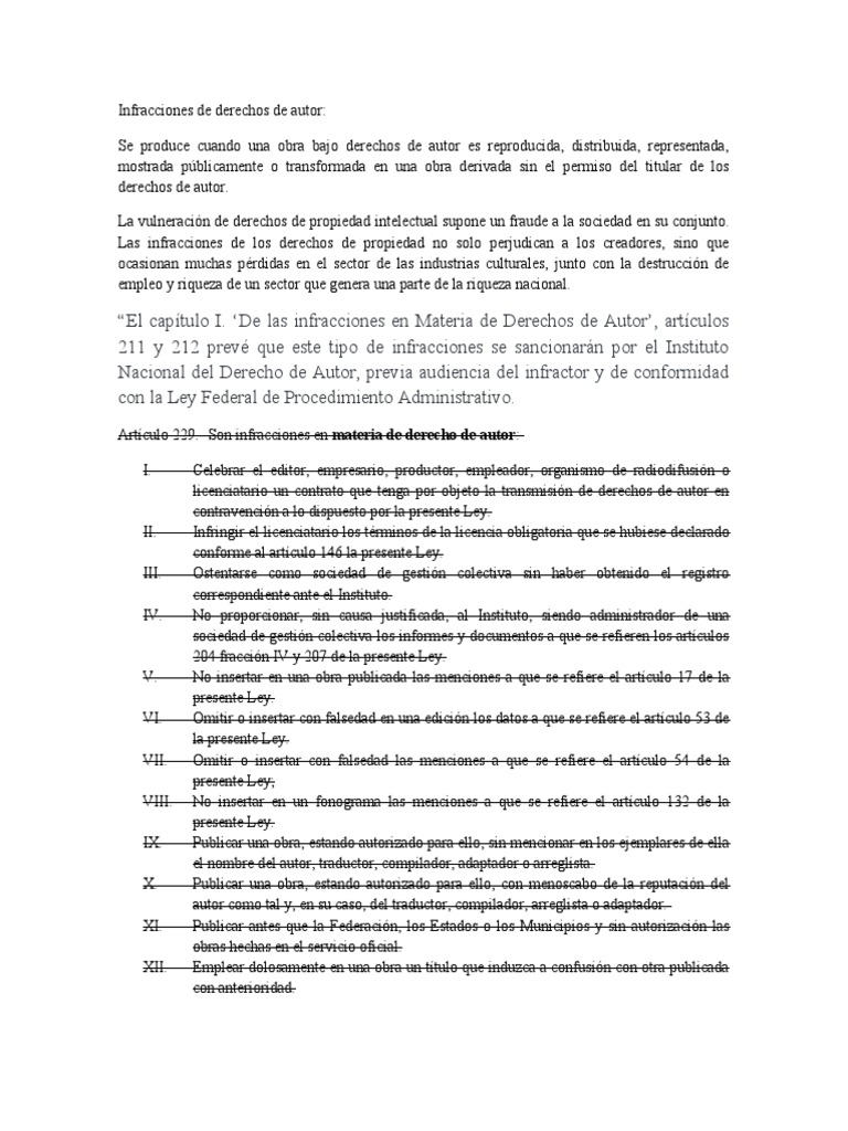 Infracciones a Derechos de Autor | PDF | Infracción de copyright | Justicia