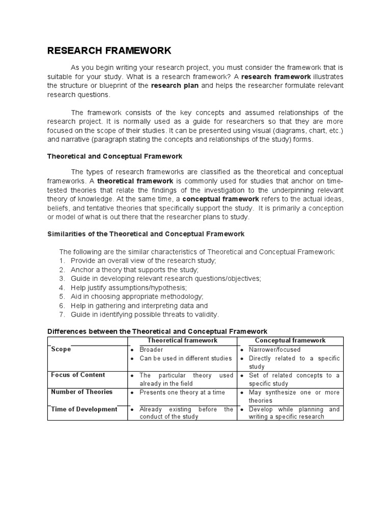 Research Frameworks Explained | PDF | Theory | Dependent And ...