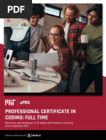 Brochure MIT XPRO - Professional Certificate in Coding - Full Time - V27