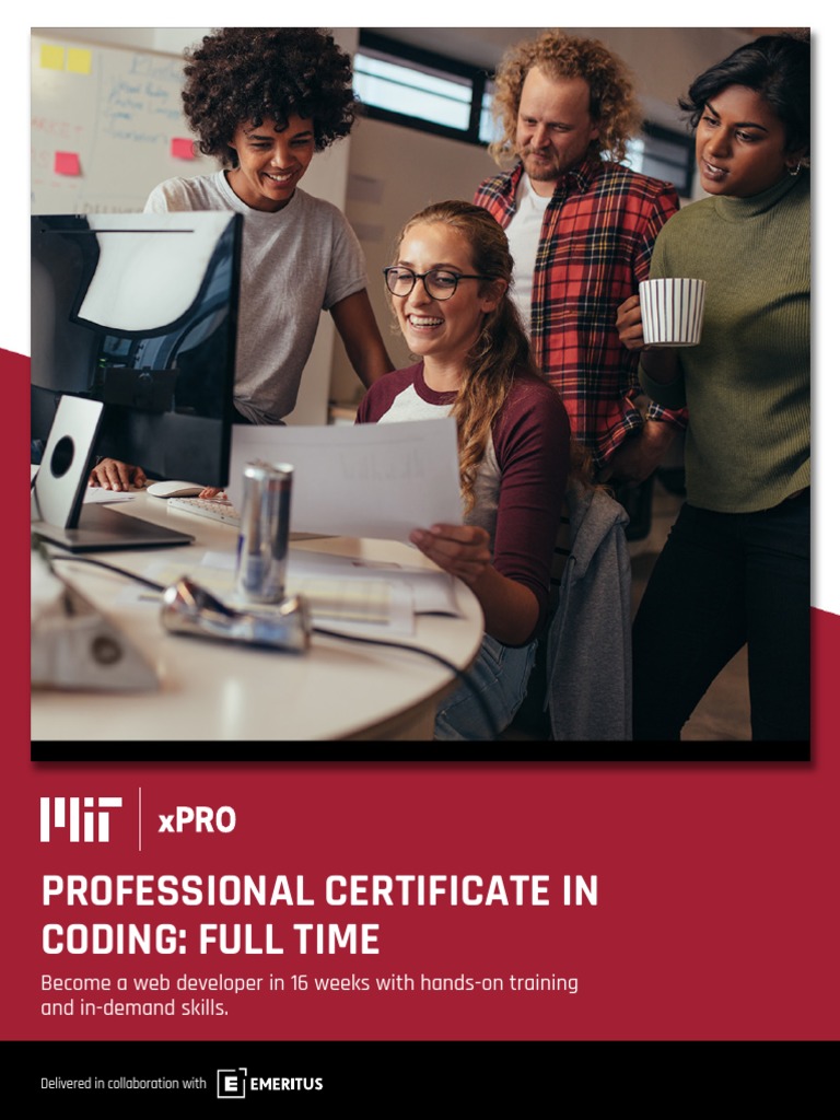 Brochure Mit Xpro Professional Certificate In Coding Full Time