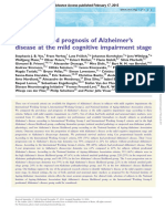 Prevalence and Prognosis of Alzheimer's Disease at The Mild Cognitive Impairment Stage