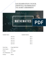 CSEC Additional Mathematics SBA - Group 1
