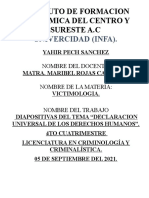 Declaracion Universal de Los Derechos Humanos Y DECLARACION AMERICANAS DE LOS DERECHOS Y DEBERES DEL HOMBRE - Diapositivas y Diagrama de Flujo