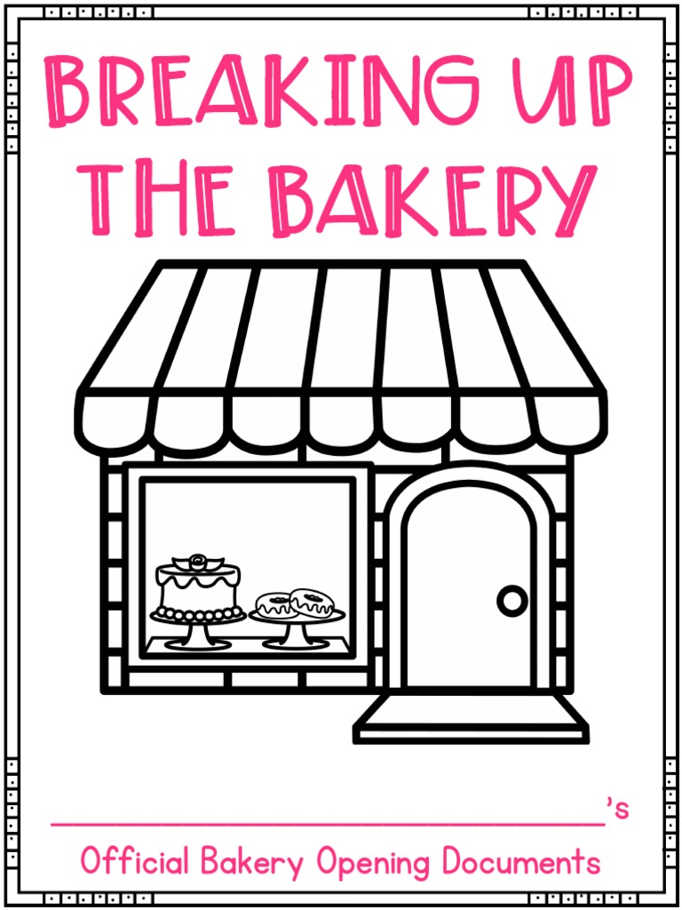 Breaking Up The Bakery Official Bakery Opening Documents 'S PDF