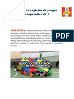 Ficha de Registro de Juegos Cooperativos N°2