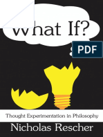 What If Thought Experimentation in Philosophy by Nicholas Rescher
