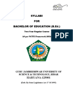 Scheme & Syllabi of B.ed.