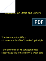 Common-Ion Effect and Buffers