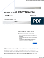 Where To Find BMW VIN Number