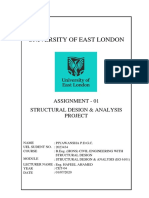University of East London: Assignment - 01 Structural Design & Analysis Project