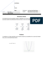 Secciones cónicas: parábolas, elipses e hipérbolas