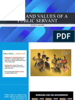 Traits and Values of A Public Servant