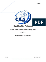 Philippines Civil Aviation Regulations Part 2 Personnel Licensing
