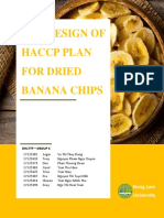 Group 3 Haccp Plan For Dried Banana Chips 1