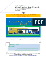 Module Template FIN 327 (Financial Analysis and Reporting)
