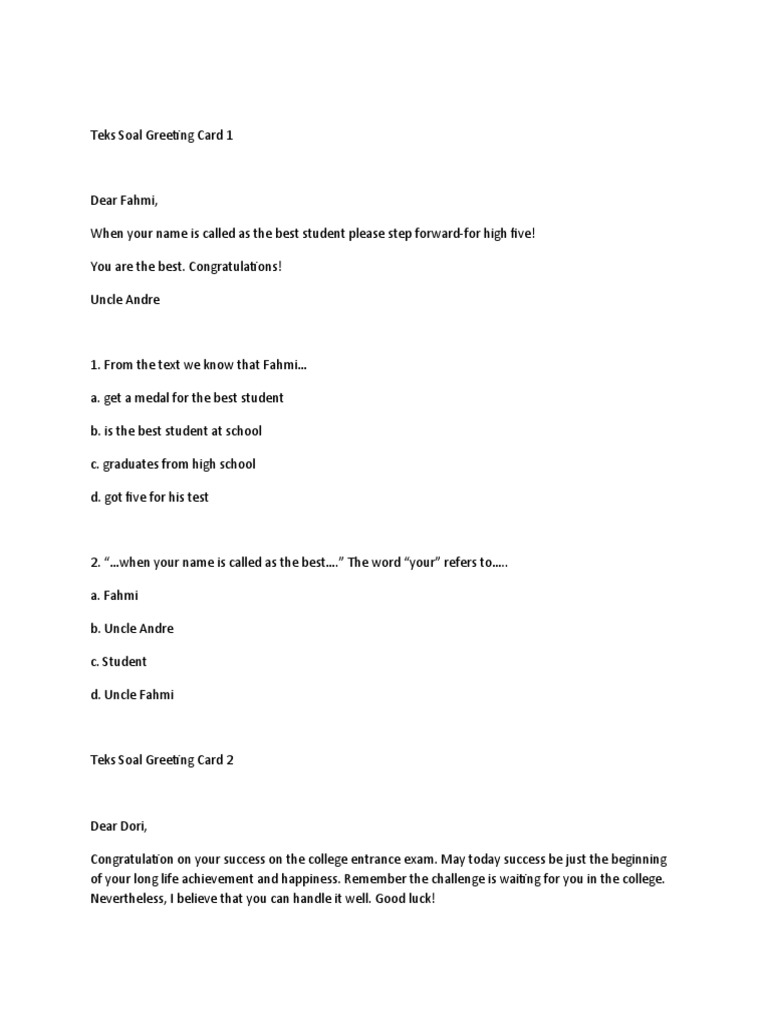 Greeting Card Kelas 8 PDF