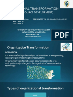 (Human Resource Development) : Organizational Transformation
