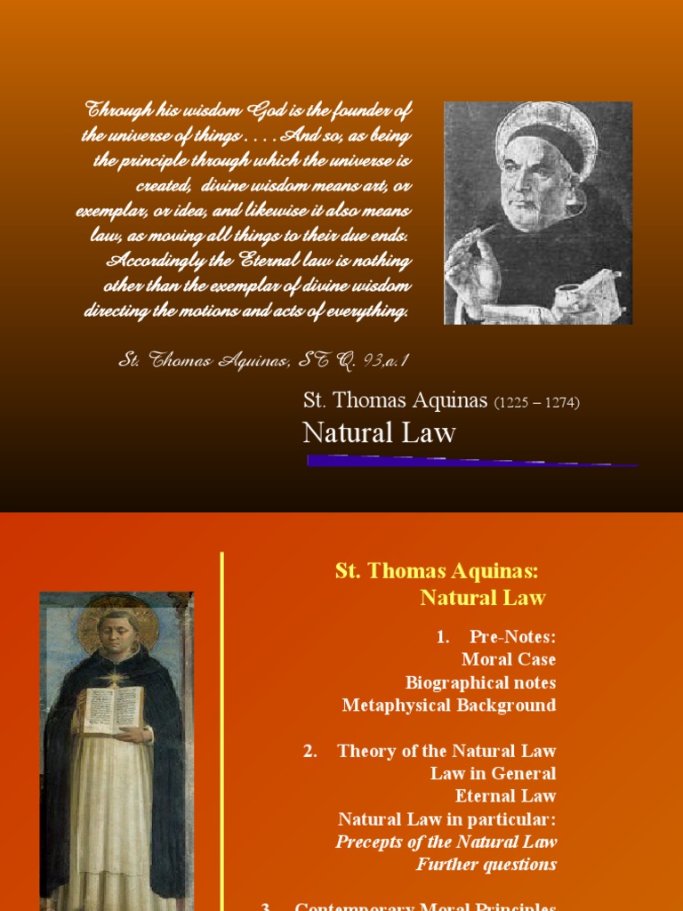 Natural Law: St. Thomas Aquinas | PDF | Natural Law | Thomas Aquinas