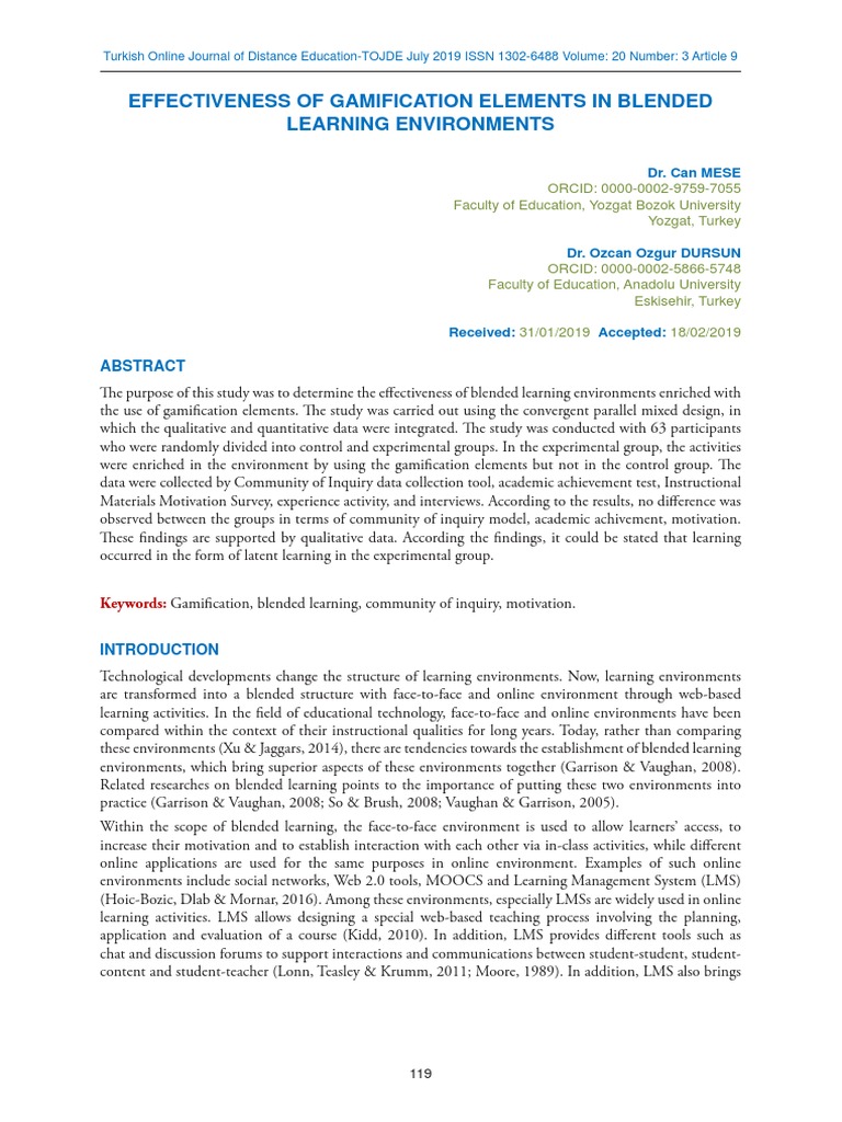 Gamification - Blended Learning | PDF | Focus Group | Qualitative Research