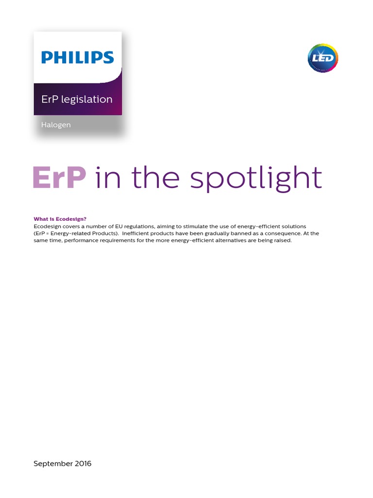 In The Spotlight Erp Legislation PDF Incandescent Light Bulb