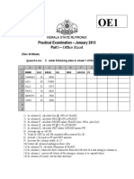 Practical Examination - January 2013 Part I - Office Excel: Kerala State Rutronix